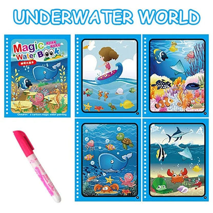 Magic Water Drawing Coloring Book