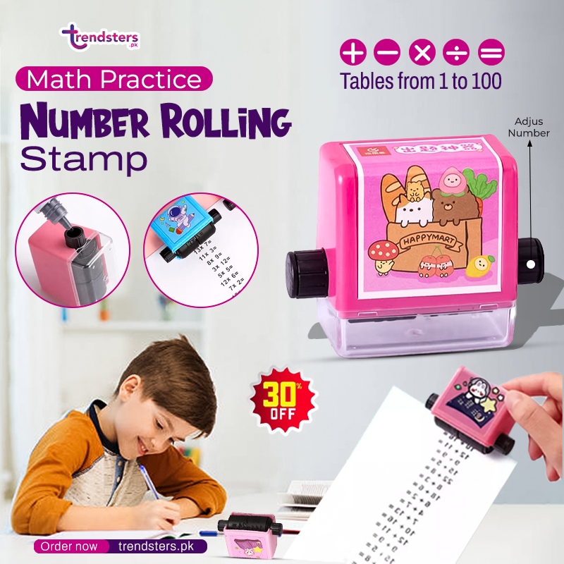 Math Practice Number Rolling Stamp