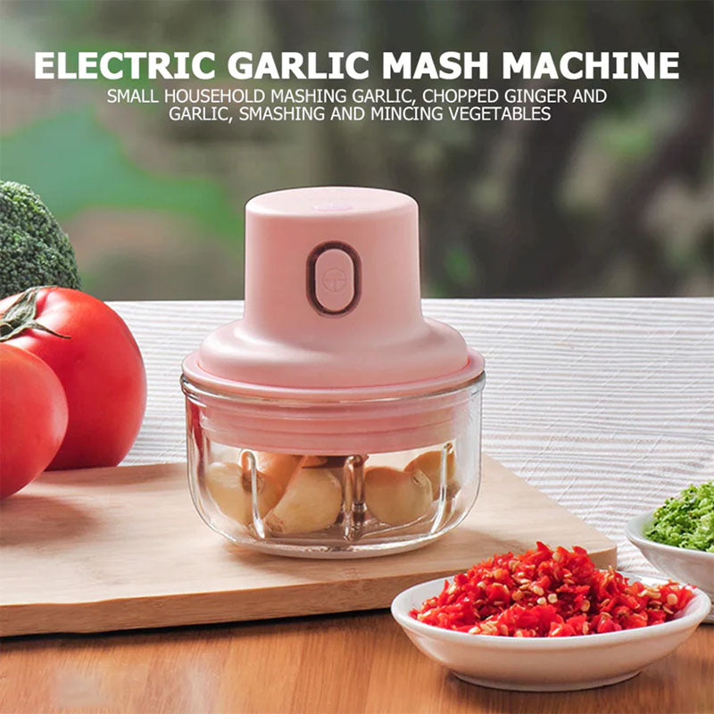 Portable Wireless Rechargeable Mini Electric Garlic Food Chopper