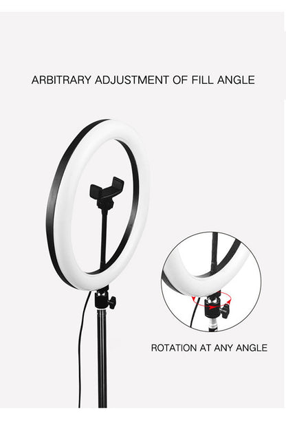 Ring Light 36CM LED Kit [ Plastic ] with 7.5ft Tripod Stand with 3 Phone Holder Adjustable