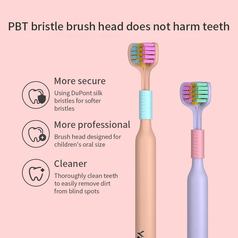 Three-Sided Soft Toothbrush