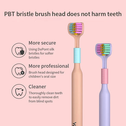 Three-Sided Soft Toothbrush