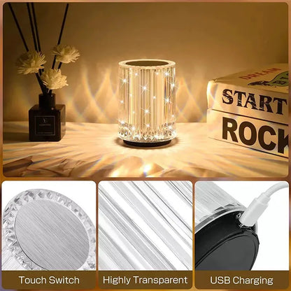 Touch Control Crystal table lamp, Romantic Night Light