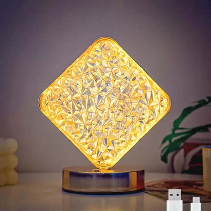 Gold Acrylic Table Lamp