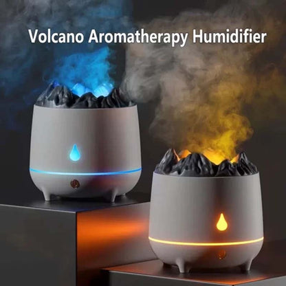 Aroma Humidifier Volcano Flame Diffuser 400ml