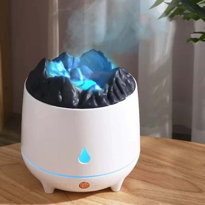 Aroma Humidifier Volcano Flame Diffuser 400ml