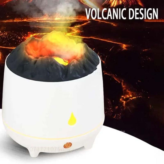 Aroma Humidifier Volcano Flame Diffuser 400ml