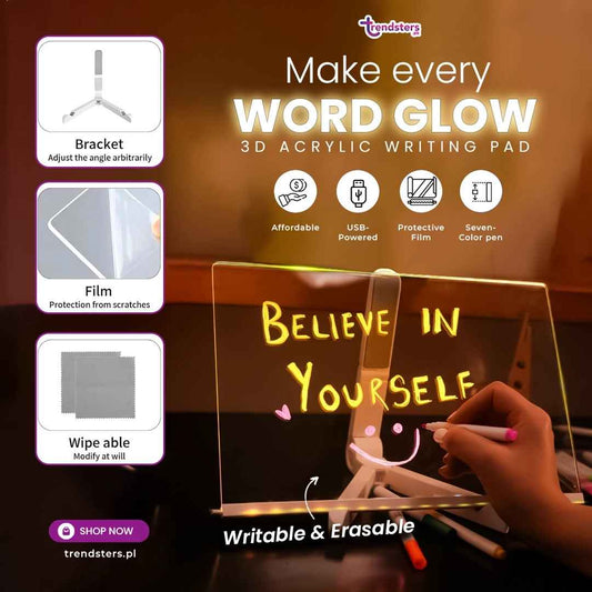 3D Acrylic Writing Pad