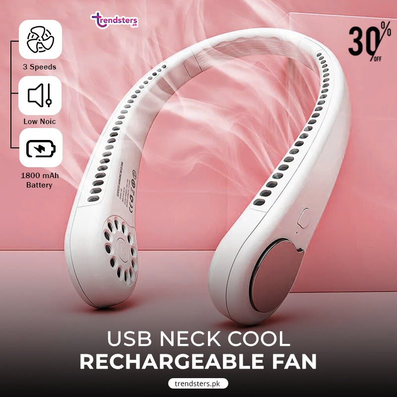 USB Neck Cool Rechargeable Fan