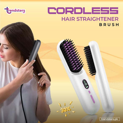 Cordless Hair Straightener Brush