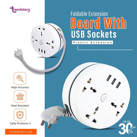 Foldable Extension Board With USB Sockets