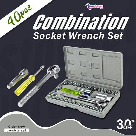 40pcs Combination Socket Wrench Set