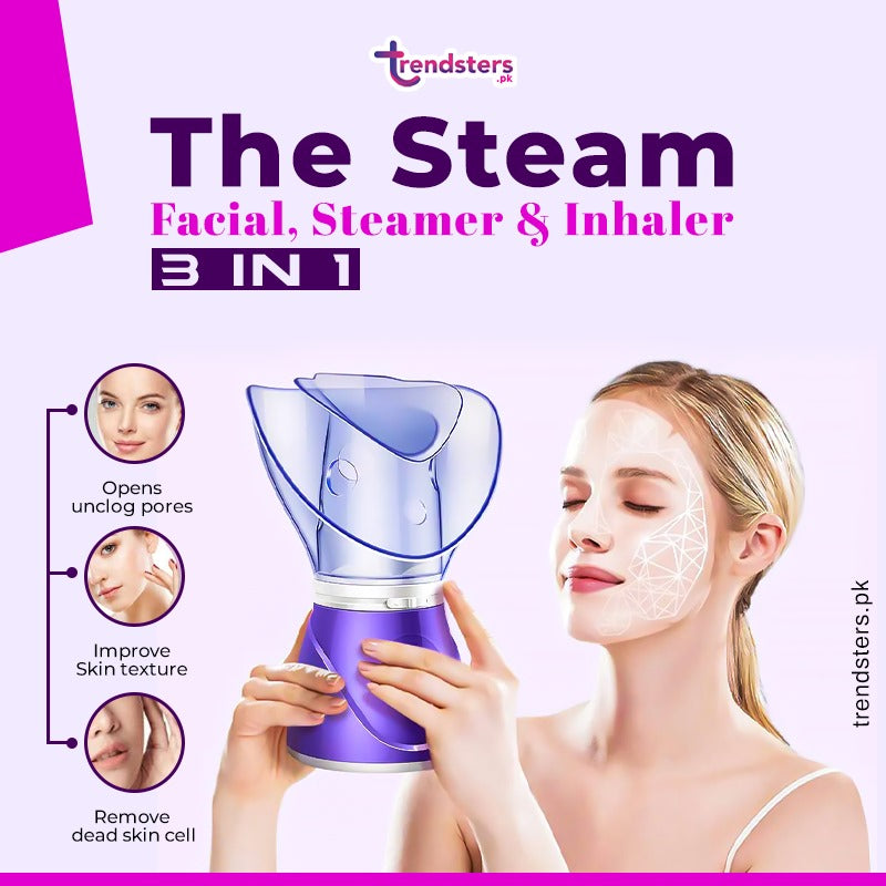 3 in 1 facial steamer & inhaler