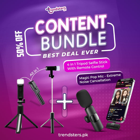 Content Bundle 4 in 1 tripod+Pop Mic