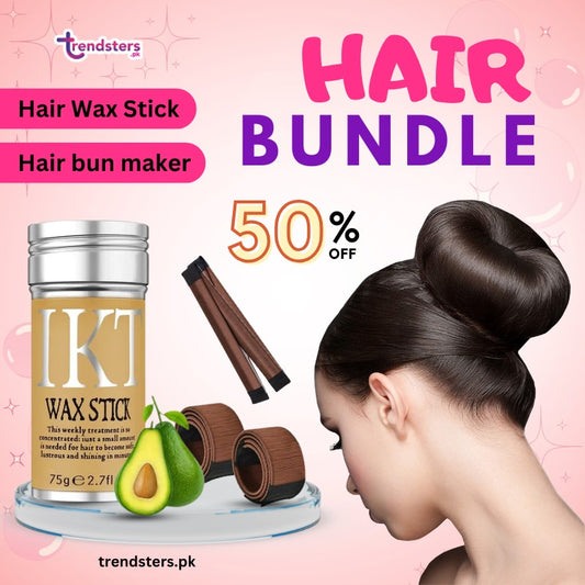 Hair Bundle Hair Bun Maker+Hair wax Stick