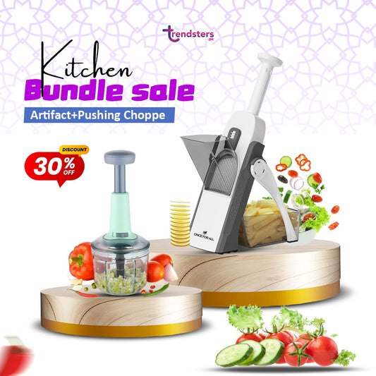 Kitchen Bundle Chopping Artifact+Pushing Chopper