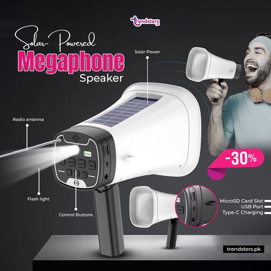 Solar-Powered Megaphone Speaker