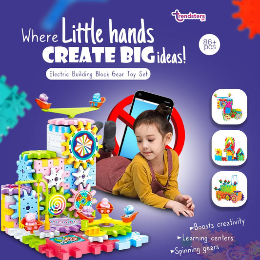 Electric Building Block Gear Toy Set