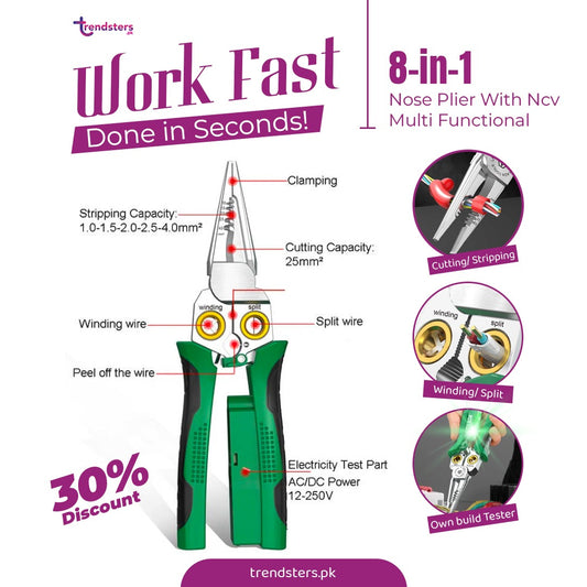 Nose Plier With Ncv Multi Functional 8-in-1