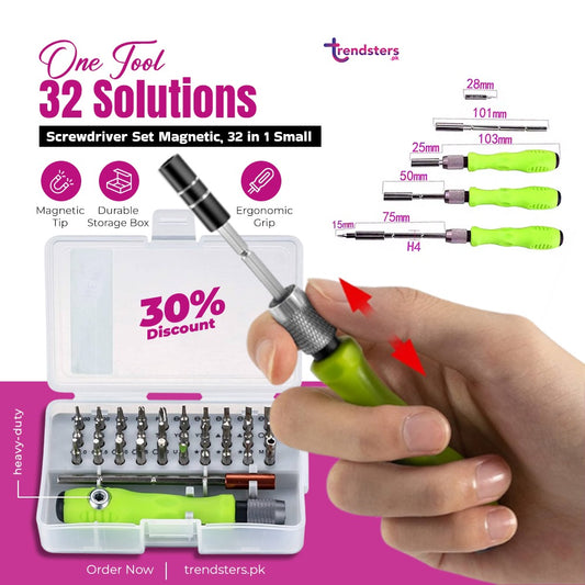 Screwdriver Set Magnetic, 32 in 1 Small