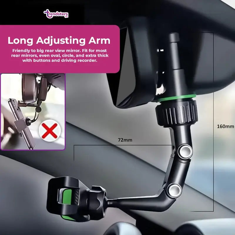 Car Rearview 360 Rotating Clip
