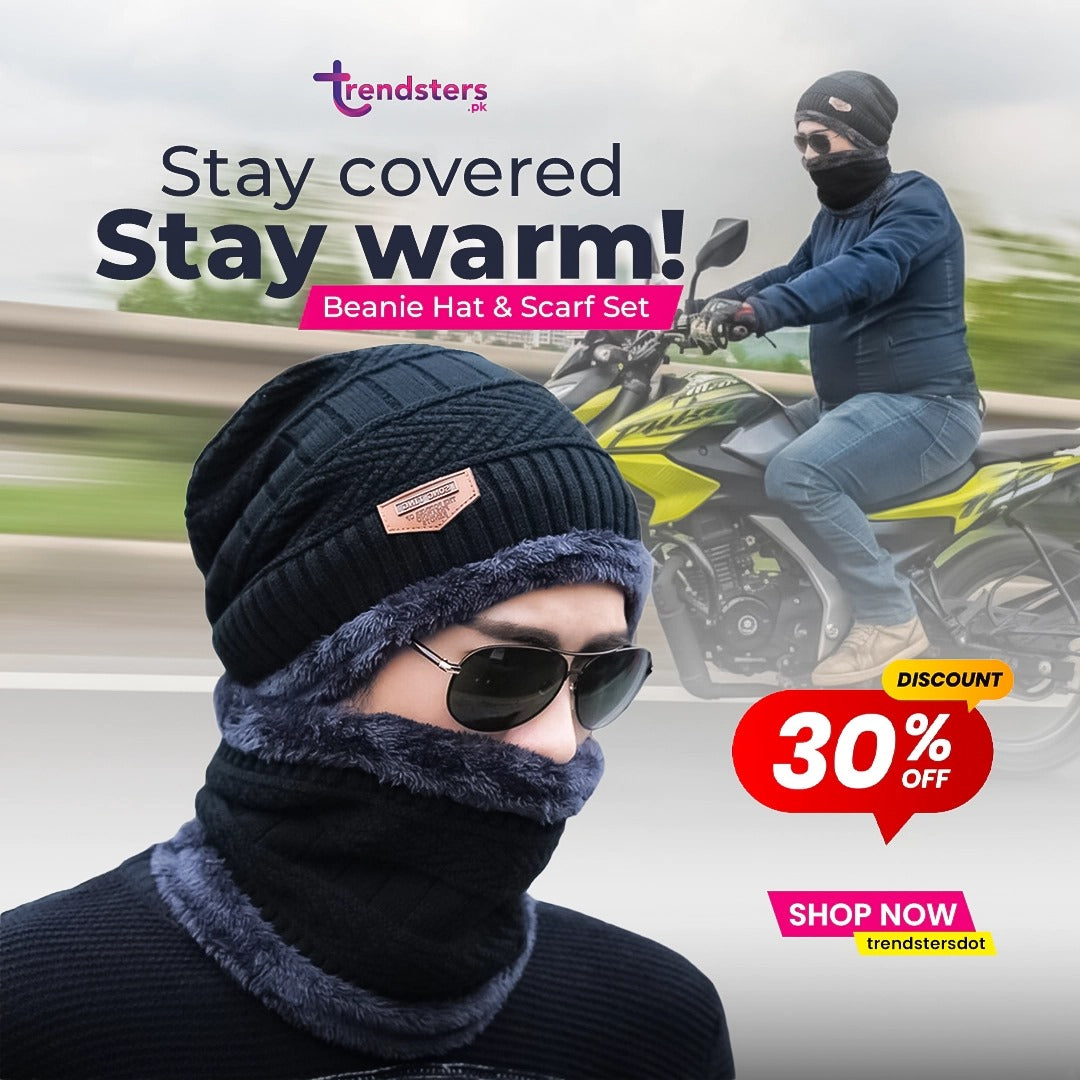 Beanie Hat And Scarf Set