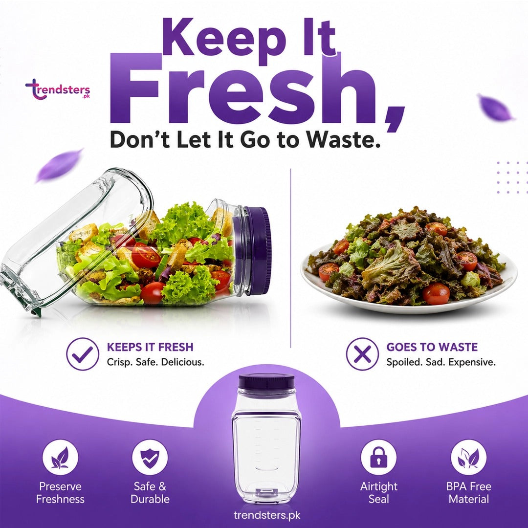 On the Go Salad Jar