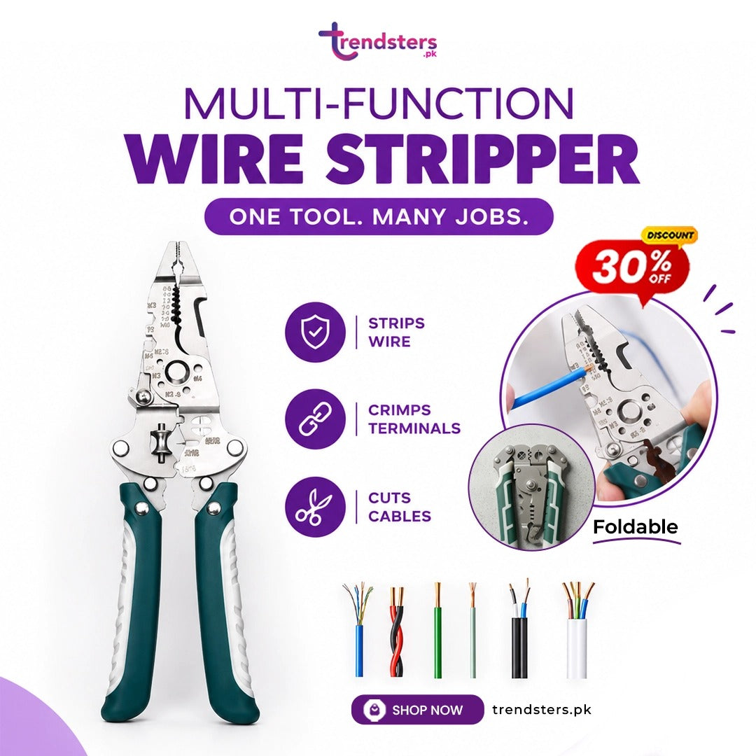Foldable Wire Stripping Plier