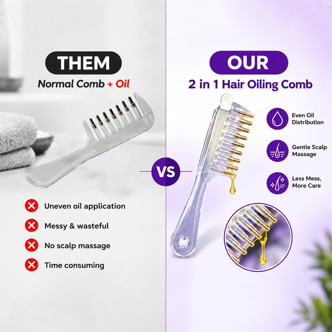 2 in 1 Hair Oiling Comb
