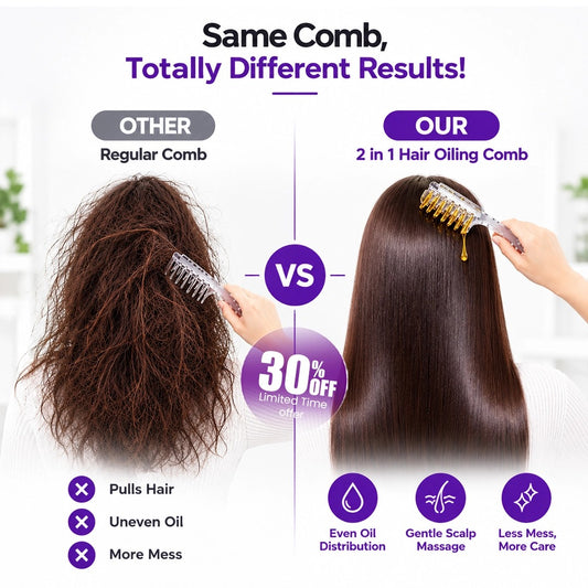 2 in 1 Hair Oiling Comb