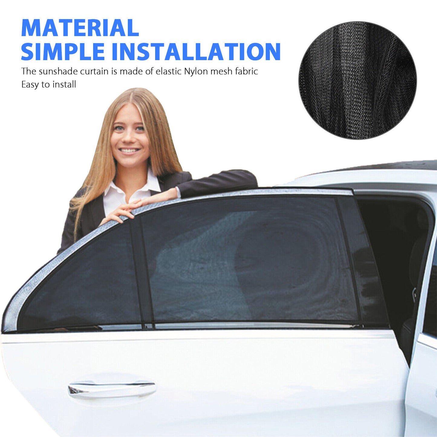 Car Sun Shade Elastic Side Window