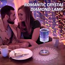 Diamond Table Lamp Crystal Touch Control Color Changing Light Romantic Bar Atmosphere Lamp