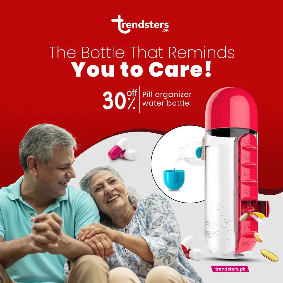 Daily Pill Box Organizer Bottle