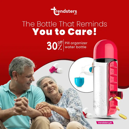 Daily Pill Box Organizer Bottle