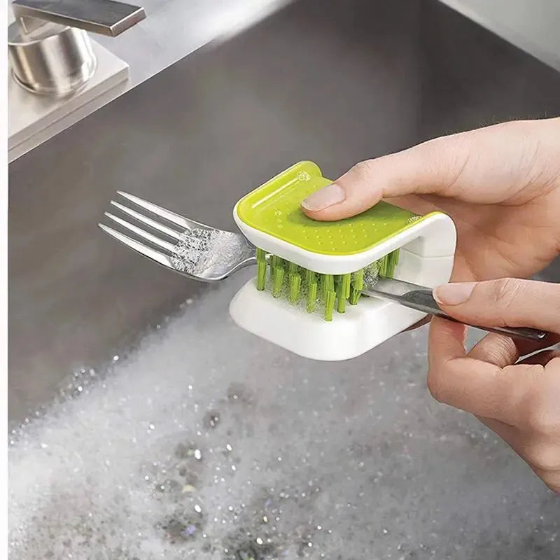 Fork ,Spoon Cleaning Brushes Cutlery Cleaner Eco-Friendly Helper Household Cleaning Brush Tool