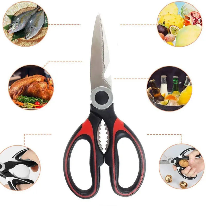 Kitchen Scissors, Utility Heavy Duty Kitchen Shears and Multi Purpose Scissors for Poultry Chicken Bone