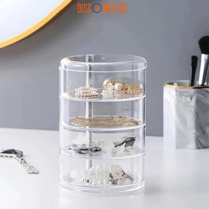 360 Degree Jewelry Organizer Storage Box (4 Layers)