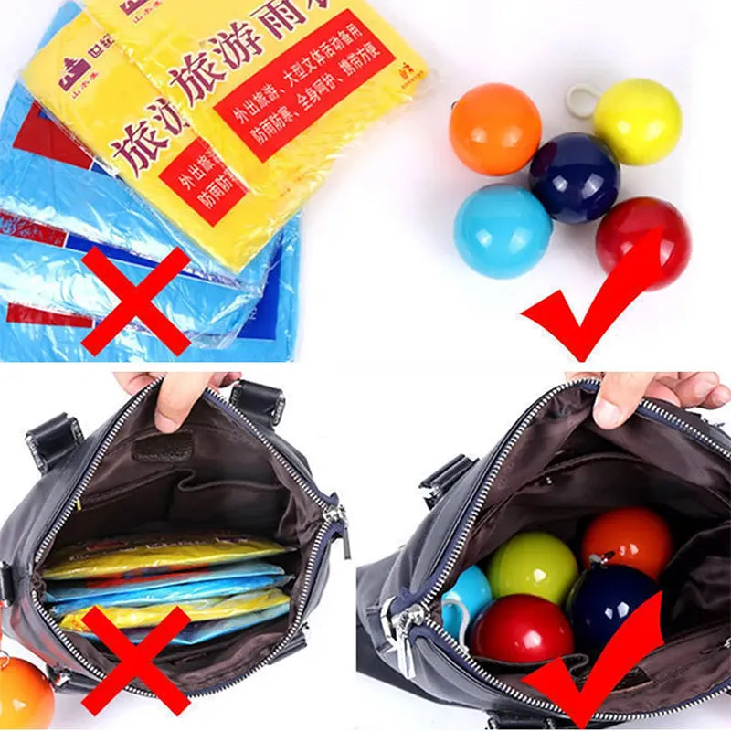 Disposable Rain Coat with Storage Ball