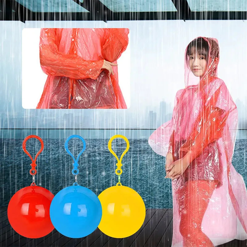 Disposable Rain Coat with Storage Ball