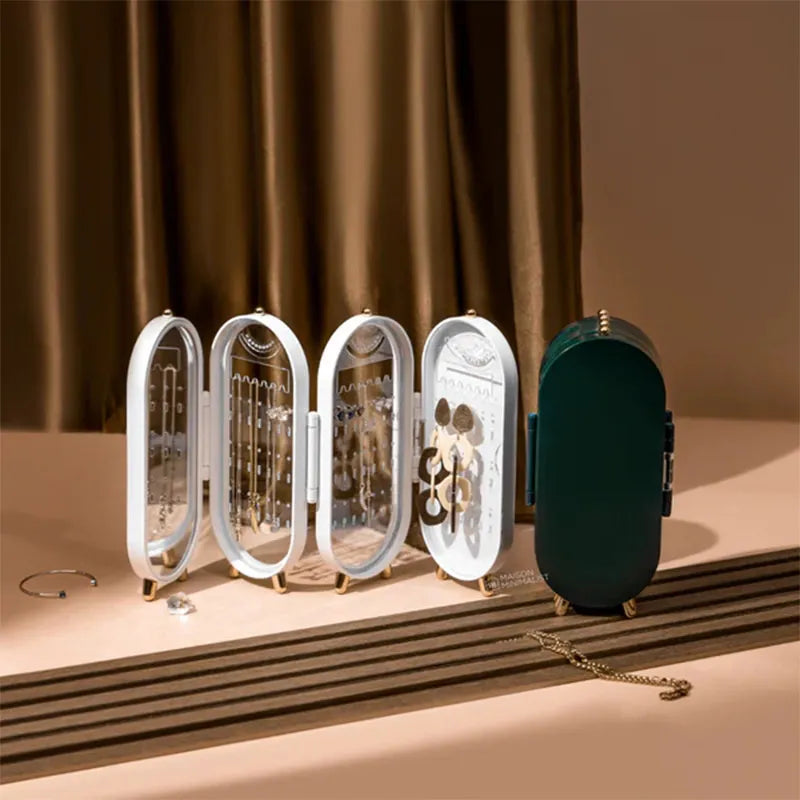 FOLDABLE JEWELRY ORGANIZER &#038; MIRROR