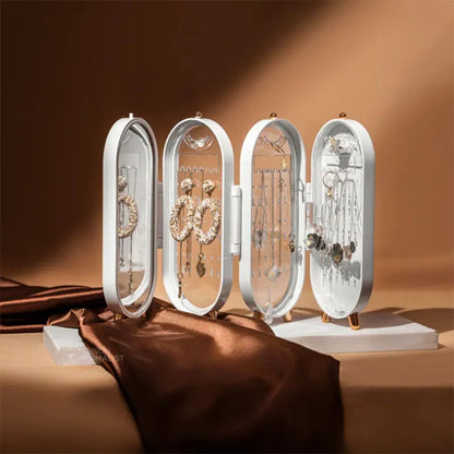 FOLDABLE JEWELRY ORGANIZER &#038; MIRROR