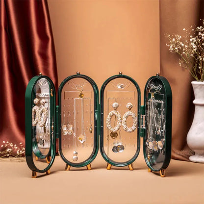 FOLDABLE JEWELRY ORGANIZER &#038; MIRROR