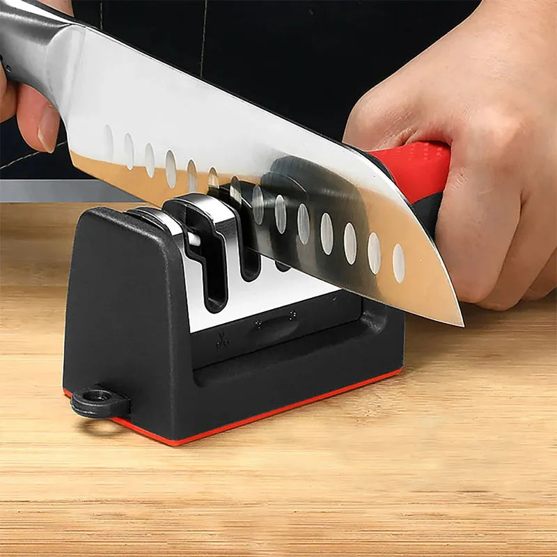 Handheld Multi-function Knife Sharpener With Non-slip Base