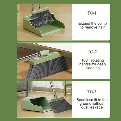 Household Broom Dustpan Set