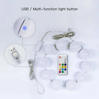 RGB Makeup Vanity USB Adjustable Mirror Light
