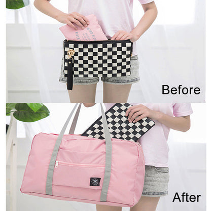 Foldable Multifunctional Travel Trolley Handbag Pouch With Large Capacity