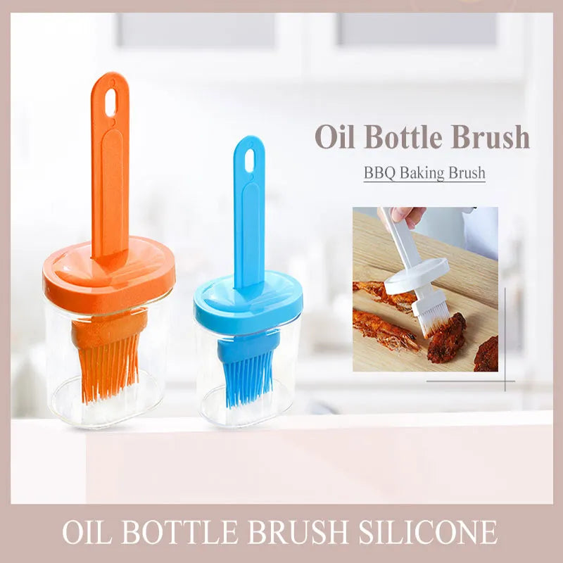 High Temperature Portable Silicone Resistant Oil Brush And Bottle