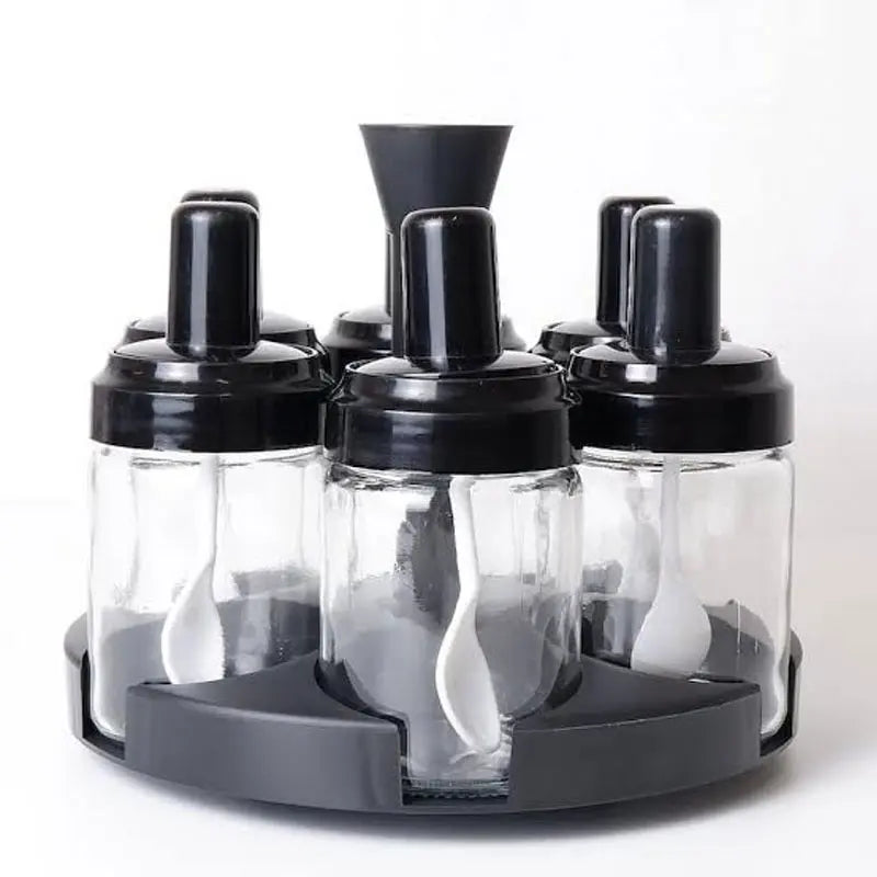 Rotating Spice Rack 6 Bottles Set